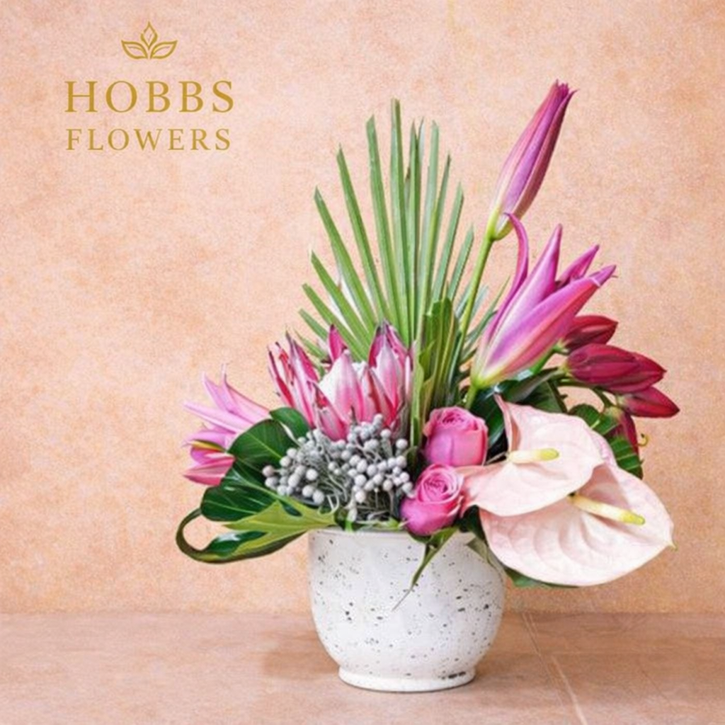 Floral elegance in a ceramic vase
